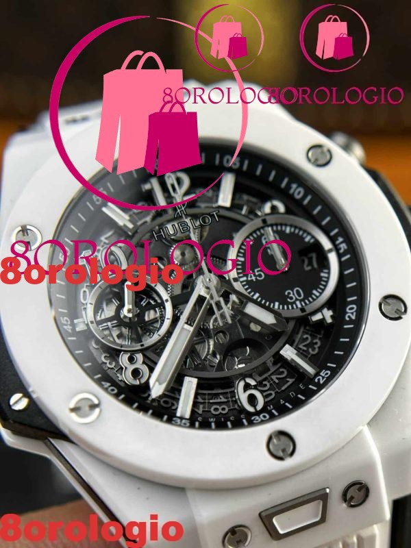 Hublot Big Bang Unico Ceramica Bianca Migliore Replica BBF 42mm Orologio - immagine 7