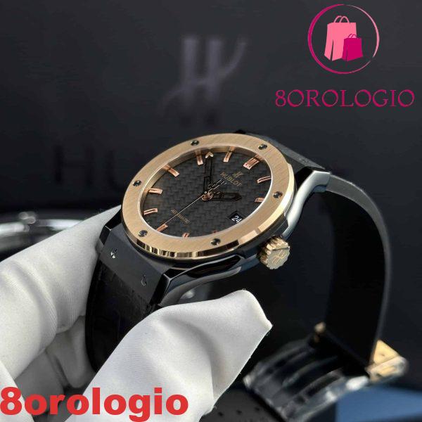 Replica Hublot Classic Fusion Ceramic King Gold Quadrante in Carbonio Super Clone 42mm Orologio - immagine 7