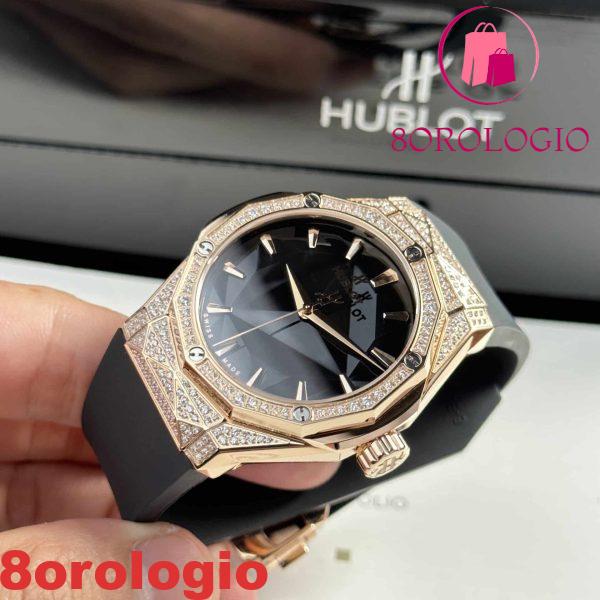 Hublot Classic Fusion Orlinski King Gold Pavé Quadrante Nero Miglior Replica 40mm Orologio - immagine 6