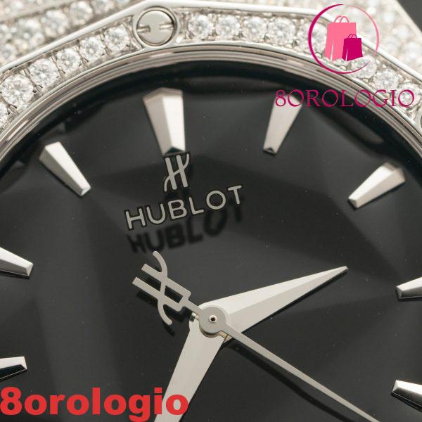 Hublot Classic Fusion Orlinski Titanium Pavé Quadrante Nero Replica Personalizzata con Moissanite Completa 1:1 40mm Orologio - immagine 7