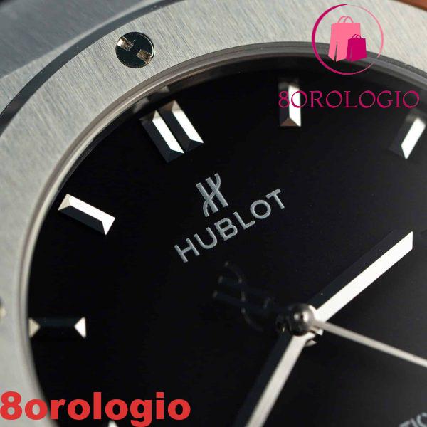 Hublot Classic Fusion Titanium Quadrante Nero Migliore Replica JJF 42mm Orologio - immagine 6