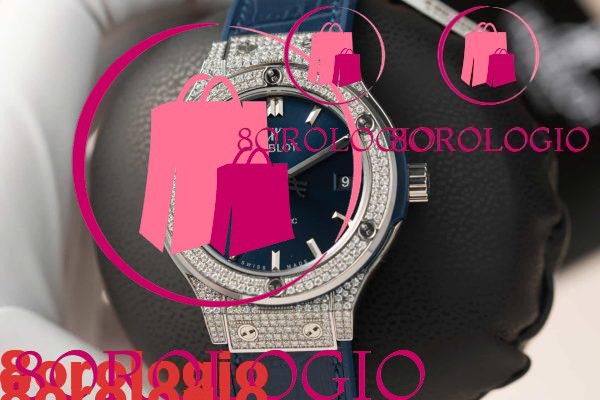 Hublot Classic Fusion Quadrante Blu in Titanio Replica Personalizzata con Diamanti Naturali Super Clone JJF 38mm Orologio - immagine 5