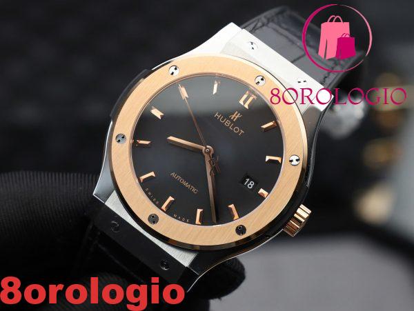 Hublot Classic Fusion Titanium King Gold Quadrante Nero Migliore Replica 42mm Orologio - immagine 5