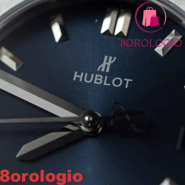 Replica Orologio da Donna Hublot Classic Fusion in Titanio Quadrante Blu Navy Pelle 33mm Orologio - immagine 6