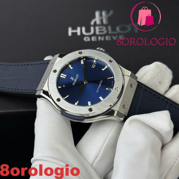 Hublot Classic Fusion Titanium Quadrante Blu Navy Replica Migliore WWF Factory 45mm Orologio - immagine 6