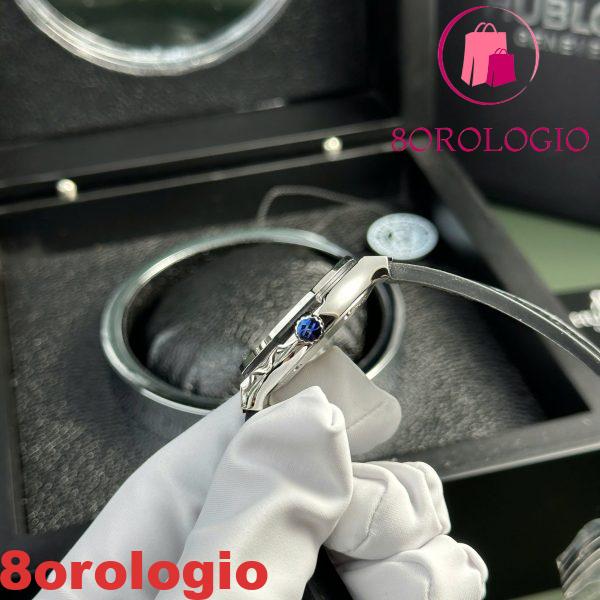 Replica Orologio Donna Hublot Classic Fusion Titanium Pavé Quadrante Nero Cinturino in Pelle 33mm Orologio - immagine 5