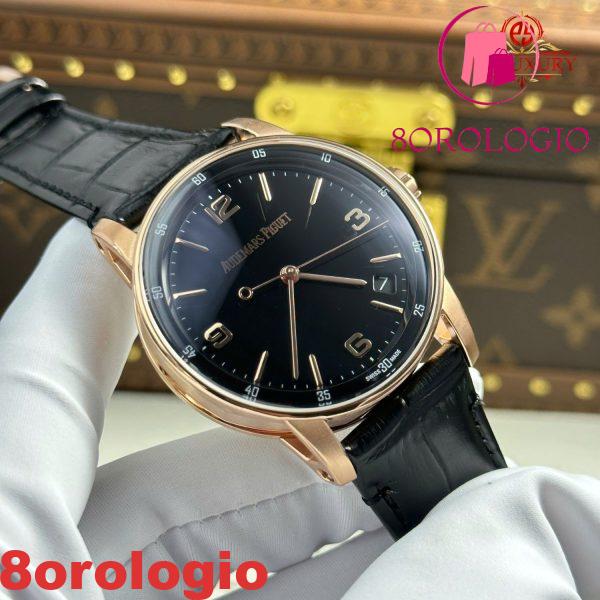 Audemars Piguet Code 11.59 Automatic 15210OR Quadrante Nero Cinturino in Pelle 1:1 Miglior Replica APSF 41mm Orologio - immagine 7