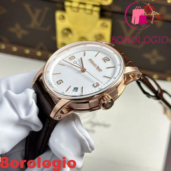 Replica Audemars Piguet Code 11.59 Automatic 15210OR Quadrante Bianco Cinturino in Pelle 1:1 Migliore APSF 41mm Orologio - immagine 9