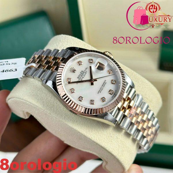 Replica Rolex Datejust 126231-0021 Bicolore Quadrante MOP Oro 10K Migliore Replica 36mm Orologio - immagine 9