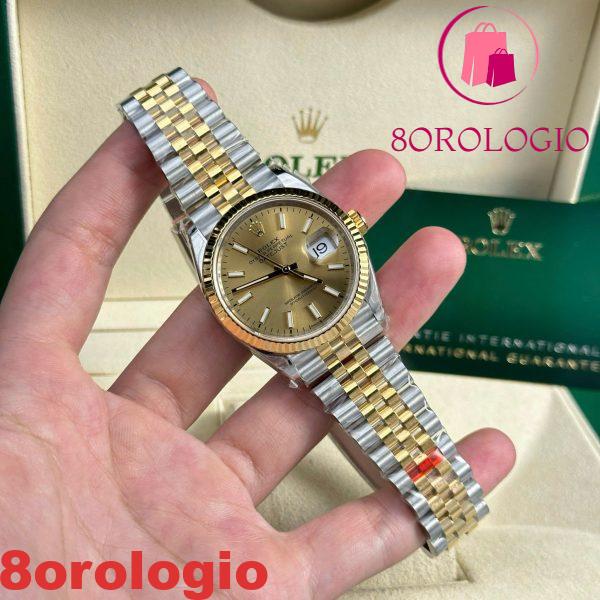 Rolex Datejust 126233 Due Toni Oro Giallo Quadrante Champagne Bracciale Jubilee Replica di Alta Qualità VSF 36mm Orologio - immagine 6