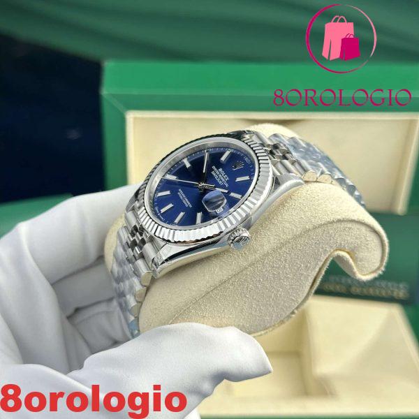Rolex Datejust 126334 Quadrante Blu Luminosa Ghiera Scanalata Jubilee Miglior Replica VSF 41mm Orologio - immagine 6