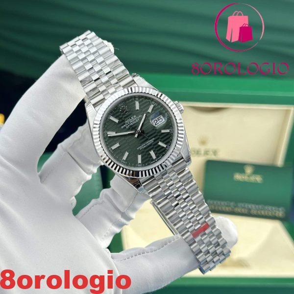 Replica di Alta Qualità Rolex Datejust 126334 Quadrante Motivo Zigrinato Verde Menta Jubilee VSF 41mm Orologio - immagine 6