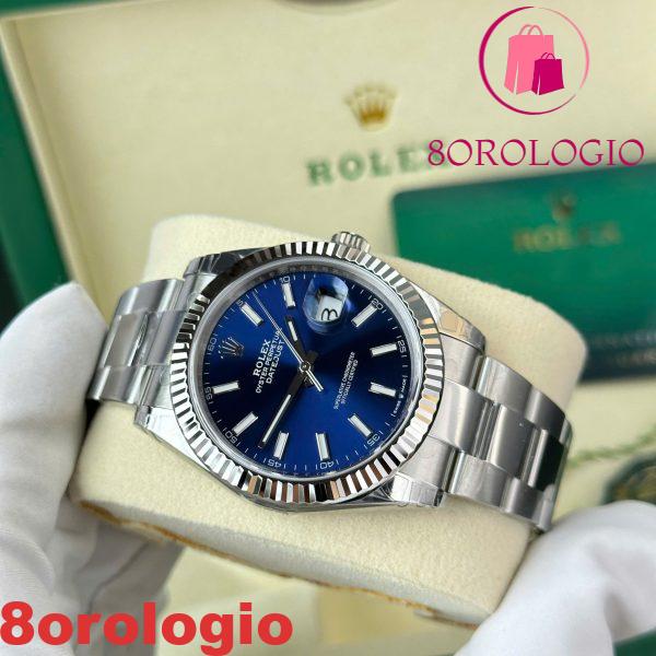 Rolex Datejust 126334-0001 Quadrante Luminoso Blu Brillante Bracciale Oyster Replica VSF 1:1 41mm Orologio - immagine 5