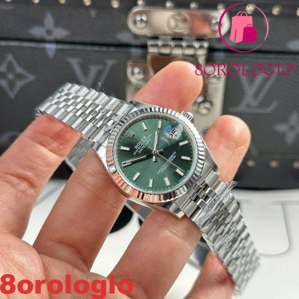 Rolex Datejust 278274-0018 Quadrante Verde Menta Lunetta Zigrinata Bracciale Jubilee Migliore Replica THB 31mm Orologio - immagine 10