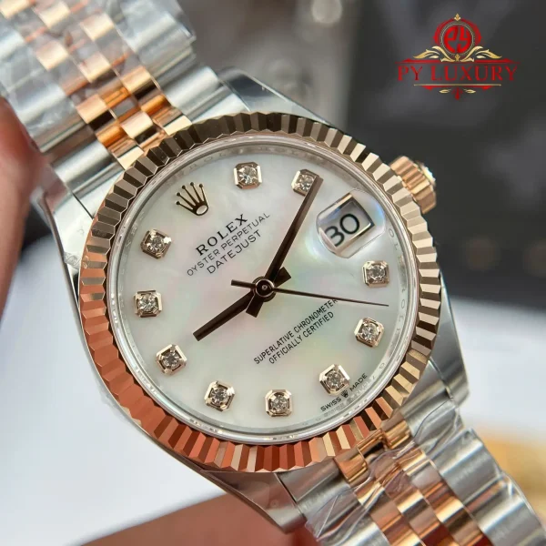Rolex Datejust 278271-0026 Bicolore Oro Rosa Quadrante Madreperla Diamanti Jubilee Replica 1:1 THBF 31mm Orologio - immagine 7