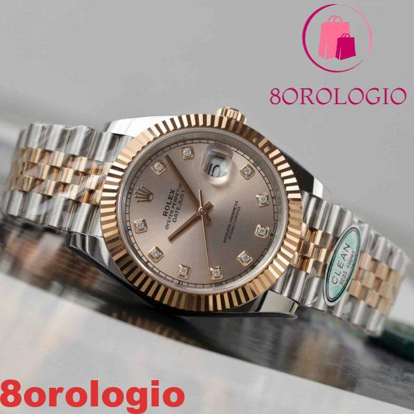 Rolex Datejust 41 126331 Quadrante Sundust con Diamanti Jubilee Migliore Replica Clean Factory Orologio - immagine 7