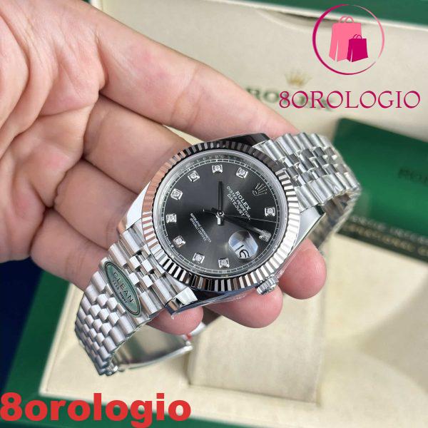 Rolex Datejust 41 126334 Quadrante Grigio con Diamanti Bracciale Jubilee Miglior Replica Clean Factory Orologio - immagine 9