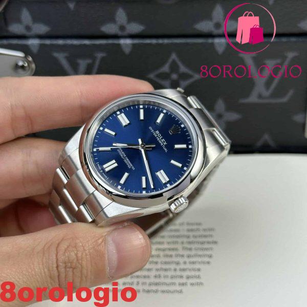 Rolex Oyster Perpetual 41 124300 Quadrante Blu Replica Migliore Clean Factory 41mm Orologio - immagine 8