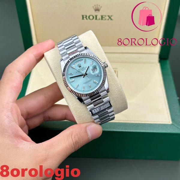 Rolex Day-Date 128236-0009 Quadrante Ice-blue con Diamanti 158g Migliore Replica QF 36mm Orologio - immagine 7