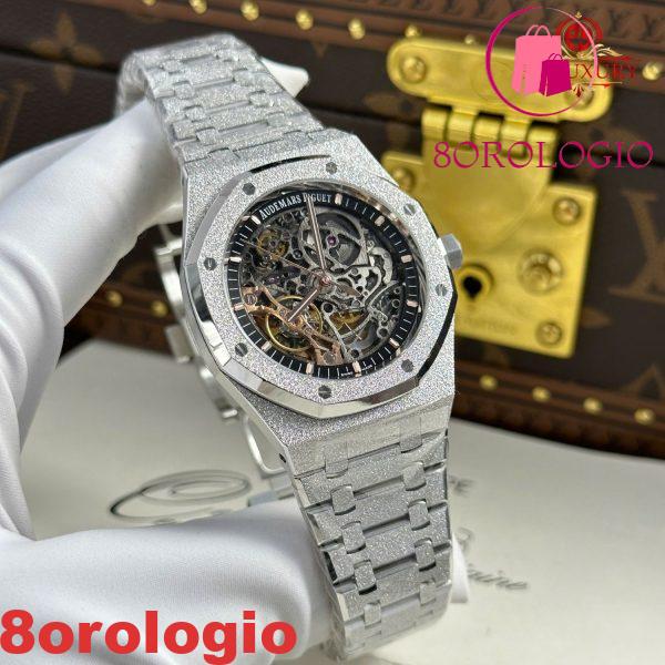 Audemars Piguet Royal Oak 15407BC Frosted Gold Openworked Skeleton Dial Replica 1:1 Migliore Edizione THB 41mm Orologio - immagine 9