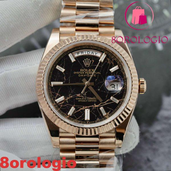 Rolex Day-Date 228235 Eisenkiesel Dial Replica GMF V3 Super Clone 40mm placcato oro giallo 18K 176g Orologio - immagine 8