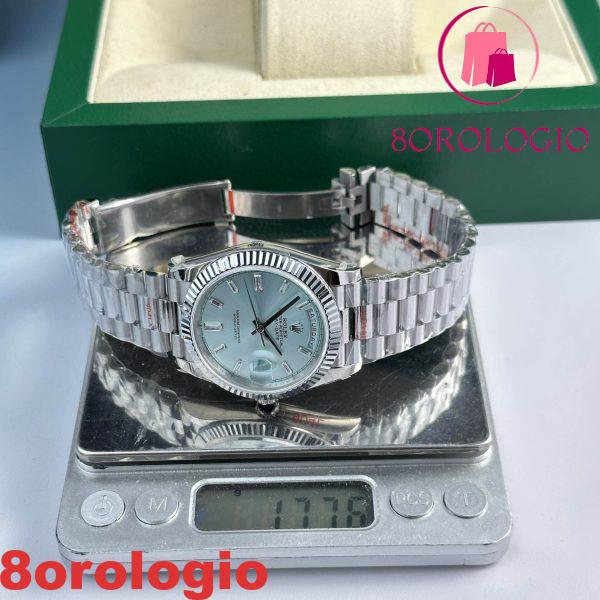 Rolex Day-Date 228236-0006 Quadrante Blu Ghiaccio con Diamanti 177g GMF V3 Miglior Replica 40mm Orologio - immagine 8