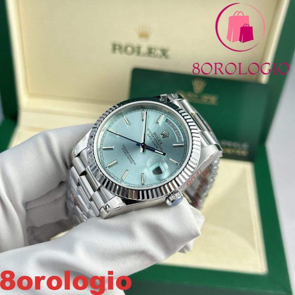 Rolex Day-Date 228236-0018 Quadrante Luminoso Blu Ghiaccio 178g GMF V3 Migliore Replica 40mm Orologio - immagine 6