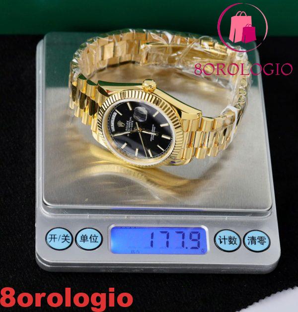Rolex Day-Date 228238 Quadrante Nero Luminoso Oro 18K Replica GMF V3 Migliore 40mm Orologio - immagine 9