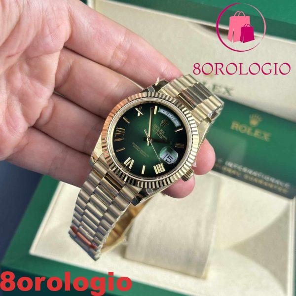Rolex Day-Date 228238-0069 Quadrante Verde Ombré Oro Giallo 184g Migliore Replica 40mm Orologio - immagine 9