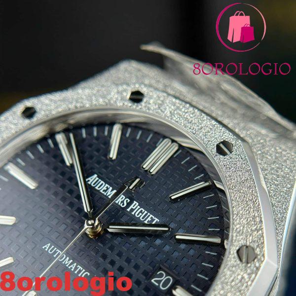 Audemars Piguet Royal Oak 15410BC Oro Frosted Quadrante Blu Migliore Replica APSF 41mm Orologio - immagine 8