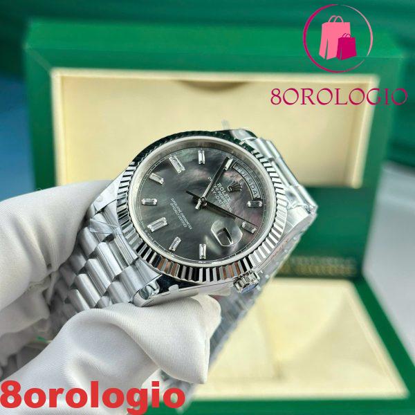 Rolex Day-Date 40 Quadrante Nero MOP Q Factory 185g Miglior Replica 40mm Orologio - immagine 7