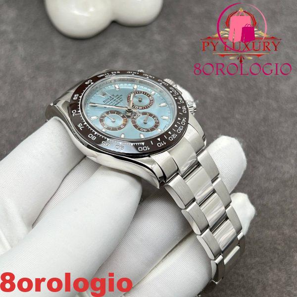 Rolex Daytona 116506 Quadrante Blu Ghiaccio 1:1 Custom Made CNC Real Platinum 950 Super Replica 40mm Orologio - immagine 6
