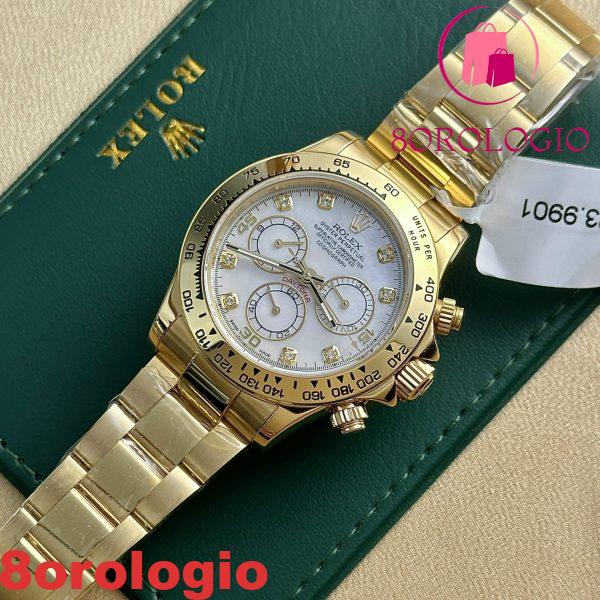 Rolex Daytona 116508 Oro Giallo 18K Rivestito Quadrante MOP Migliore Replica 40mm Orologio - immagine 8