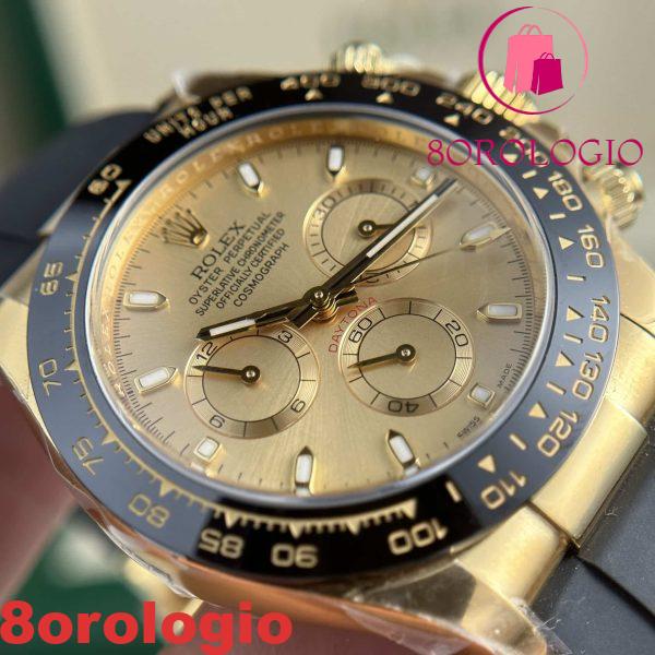 Rolex Daytona 116518LN-0042 Oro Giallo Quadrante Champagne Oysterflex Miglior Replica Clean Factory 40mm Orologio - immagine 7