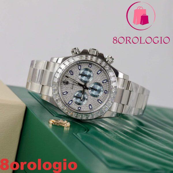 Rolex Daytona 116576TBR Custom Made Moissanite Diamond Oyster Bracelet Migliore Replica 40mm Orologio - immagine 8