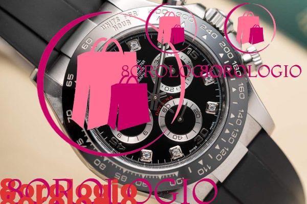 Rolex Daytona Godzilla Quadrante Nero con Diamanti Oysterflex 1:1 Replica Clean Factory 40mm Orologio - immagine 5