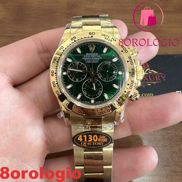 Rolex Daytona John Mayer 116508 Oro Giallo Quadrante Verde Peso 175g Migliore Replica QF 40mm Orologio - immagine 7