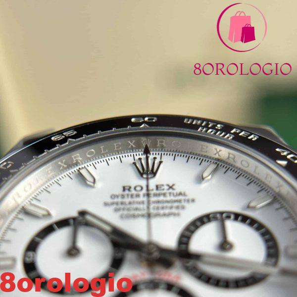 Rolex Daytona Panda 126500LN Quadrante Bianco Replica Super Clone Clean Factory 40mm Orologio - immagine 7