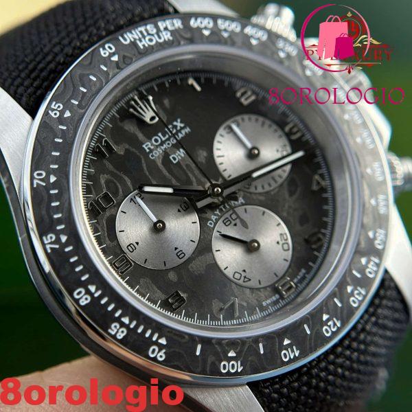 Rolex DiW Daytona Titanio e Fibra di Carbonio "Exceptional-1" Replica di Miglior Qualità 67g Fabbrica DiW 40mm Orologio - immagine 8