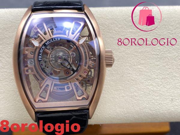 Franck Muller Curvex CX Grand Central Tourbillon Rose Gold Skeleton Dial Replica Migliore Edizione 36 x 53.1 mm Orologio - immagine 5