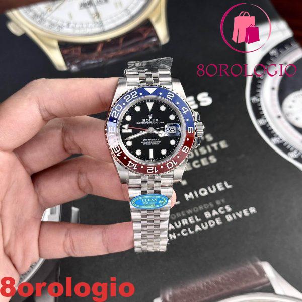 Rolex GMT-Master II 126710BLRO-0001 Pepsi Jubilee Bracelet Replica 1:1 Clean Factory 40mm Orologio - immagine 9
