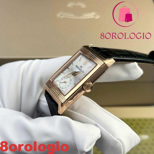 Jaeger – LeCoultre Reverso Tribute Monoface Small Seconds Q7132521 Oro Rosa Quadrante Argento Migliore Replica MGF 45.6×27.4mm Orologio - immagine 6