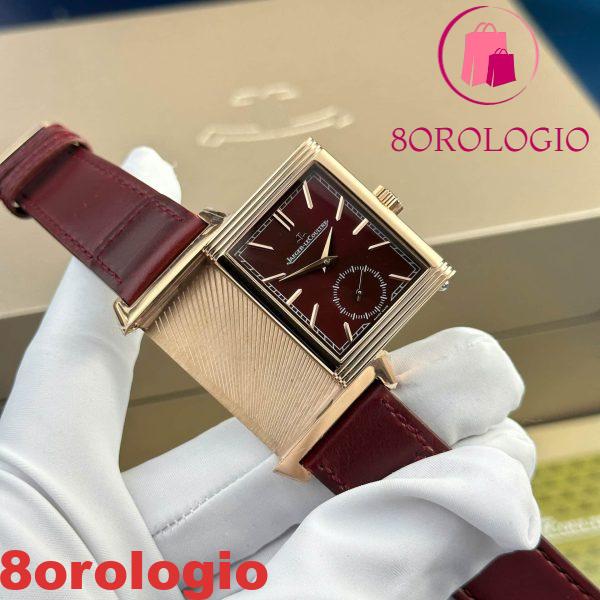 Jaeger – LeCoultre Reverso Tribute Monoface Small Seconds Q713256J Oro Rosa Quadrante Bordeaux Miglior Replica MGF 45.6×27.4mm Orologio - immagine 6