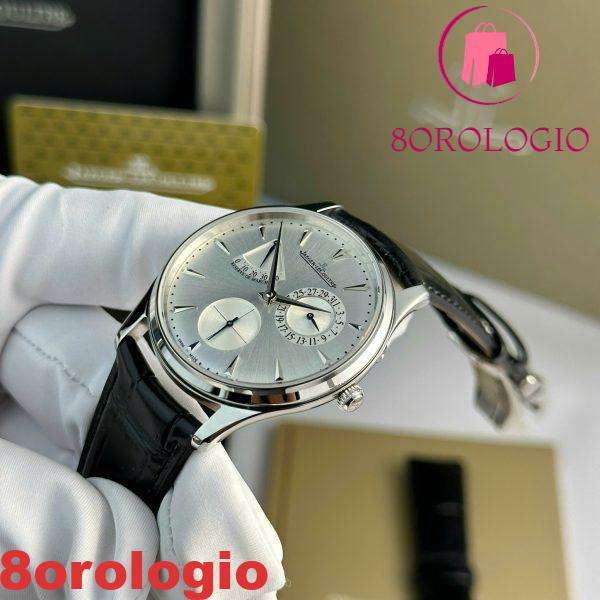 Jaeger-LeCoultre Master Ultra Thin Reserve De Marche Q1378420 Quadrante Argento Cinturino in Pelle Migliore Replica 39mm Orologio - immagine 10