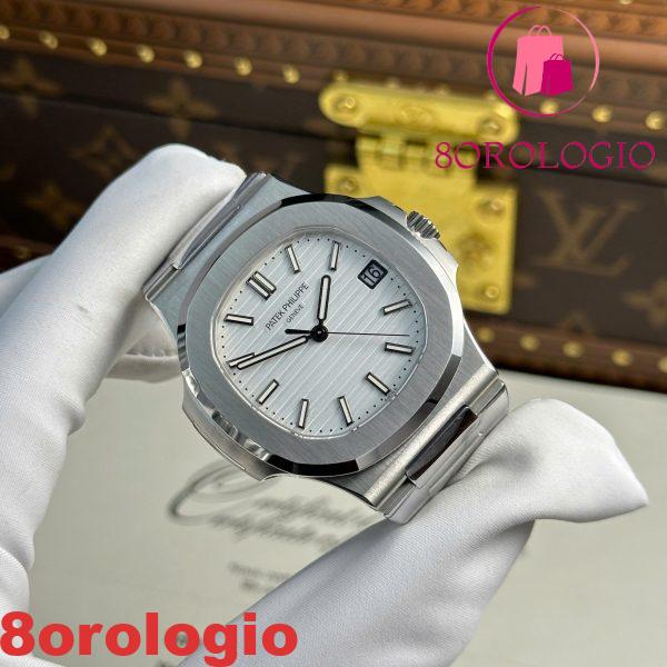Patek Philippe Nautilus 5711/1A-011 Quadrante Bianco Replica Modificata 1:1 Super Clone 40mm Orologio - immagine 5