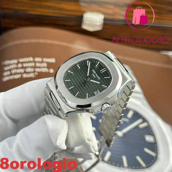 Patek Philippe Nautilus 5711/1A-014 Quadrante Verde Oliva Max Opzioni Migliore Replica Super Clone 40mm Orologio - immagine 5