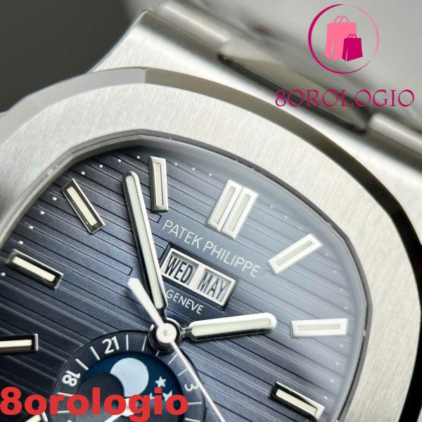 Patek Philippe Nautilus 5726/1A Calendario Annuale Fasi Lunari Quadrante Blu Miglior Replica PPF 40mm Orologio - immagine 5