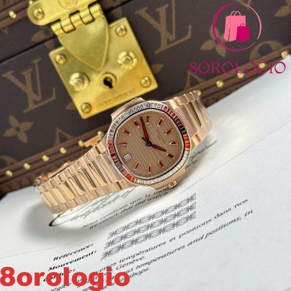 Patek Philippe Nautilus 7118/1300R-001 Quadrante in Oro Oro Rosa Replica 1:1 3KF 35,2mm Orologio - immagine 5