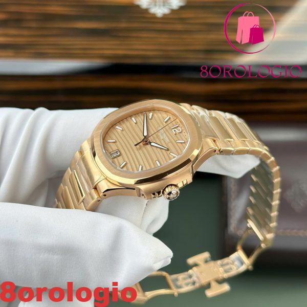 Patek Philippe Nautilus 7118/1R-010 Oro Giallo Quadrante Dorato Migliore Replica 35,2mm Orologio - immagine 5