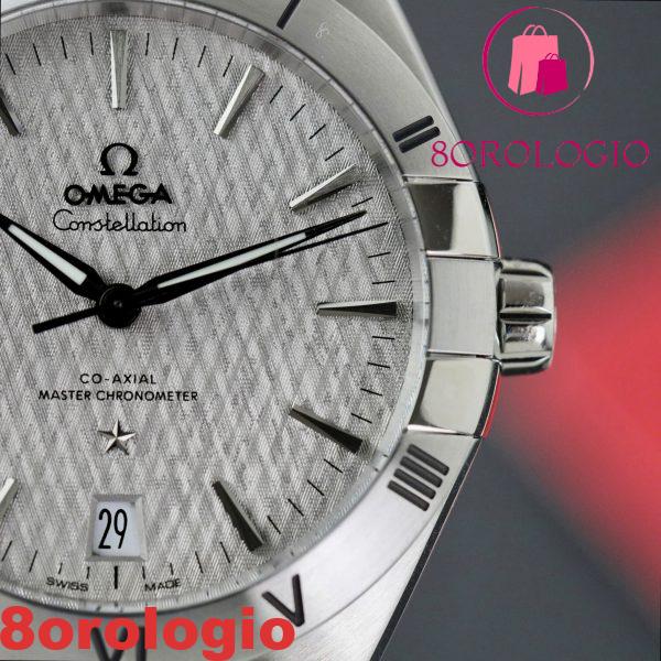 Omega Constellation Co-Axial Master Chronometer Quadrante Grigio Rodio Cinturino in Pelle Replica Migliore VSF 41mm Orologio - immagine 6